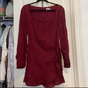 NWT princess polly burgundy dress